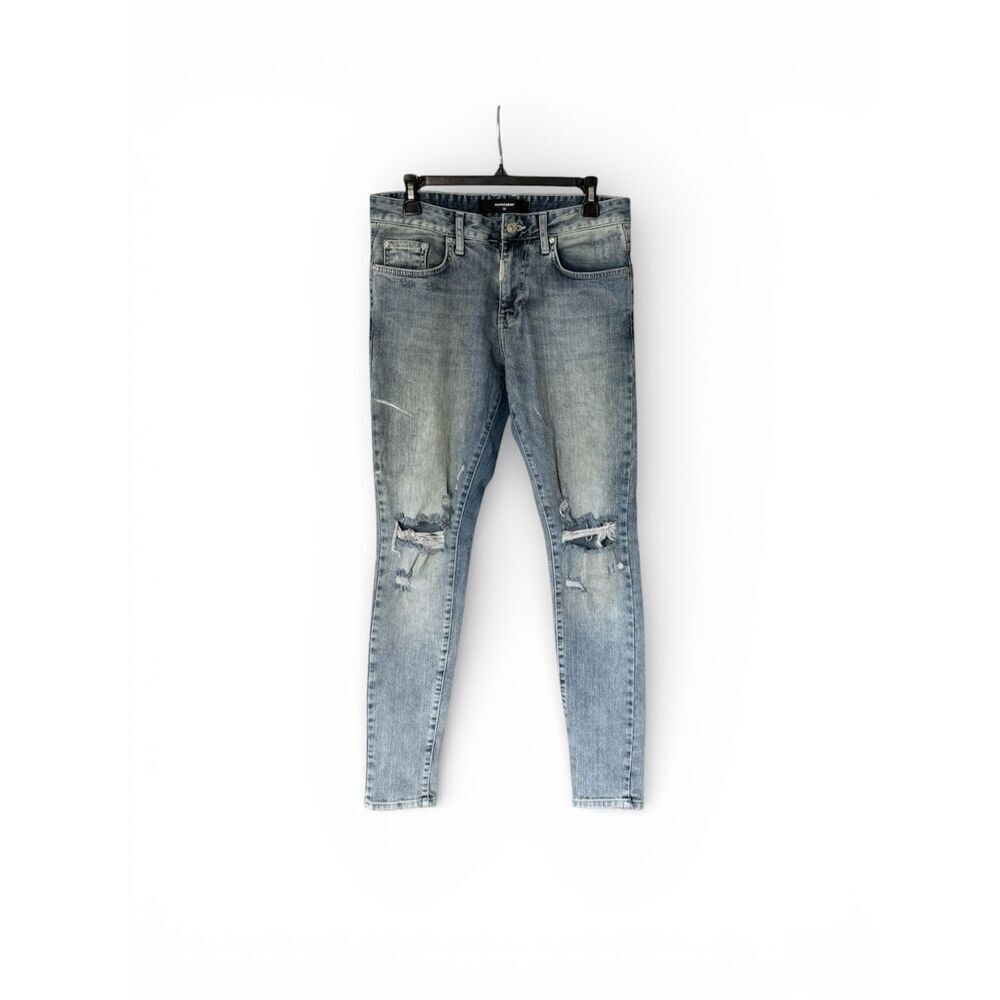 Represent Destroyer Denim men’s Distressed Jeans size 30 Light Wash